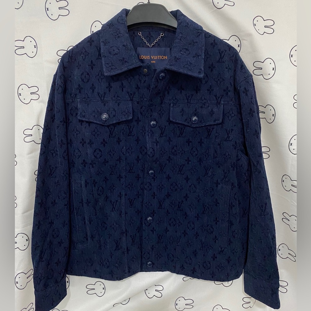 Louis Vuitton Dark Navy Monogram Shirt Jacket